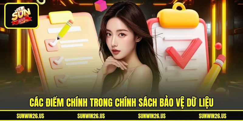 Các điểm chính trong chính sách bảo vệ dữ liệu
