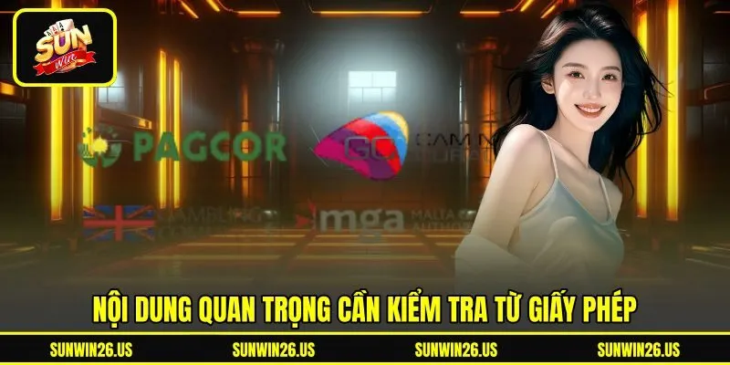 Nội dung quan trọng cần kiểm tra từ giấy phép